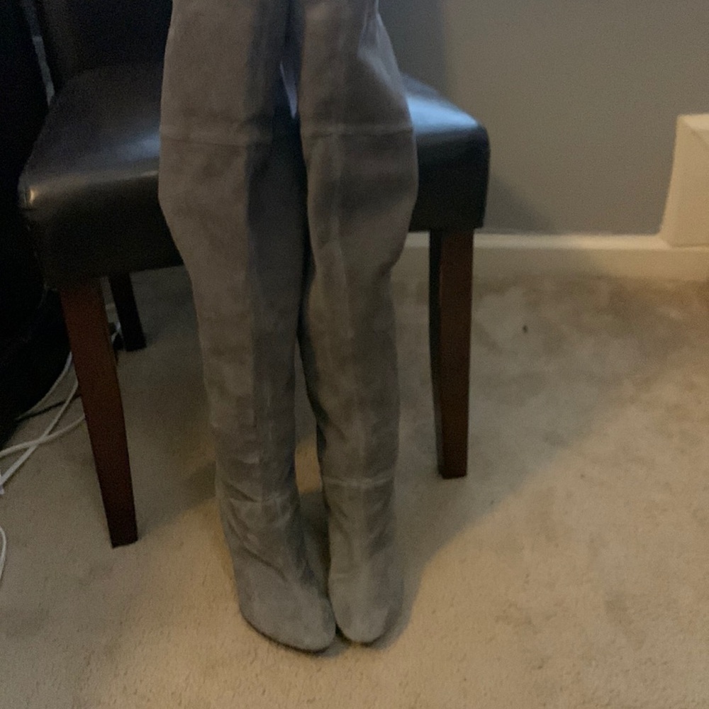 Gray over the knee boots by Laura Ashley - size 6.5